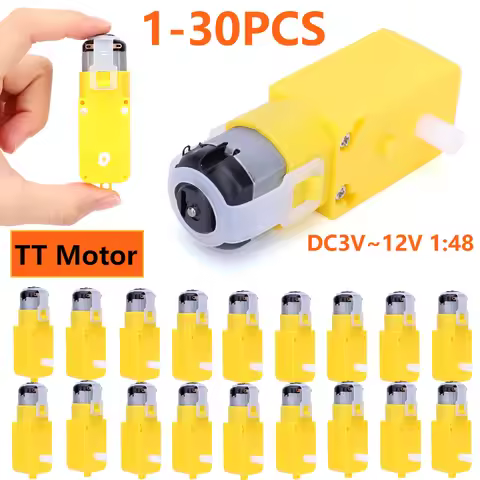 30-1pc Dual Shaft TT Motor DC 3-12V DIY Smart Car Robot Gear Motor Install EMC Smart Car Chassis Fou