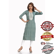 100% ORIGINAL READY STOCK Kurti Indian Women Kurtis Top Saree Sari Punjabi Suit Readymade Kurti UD18