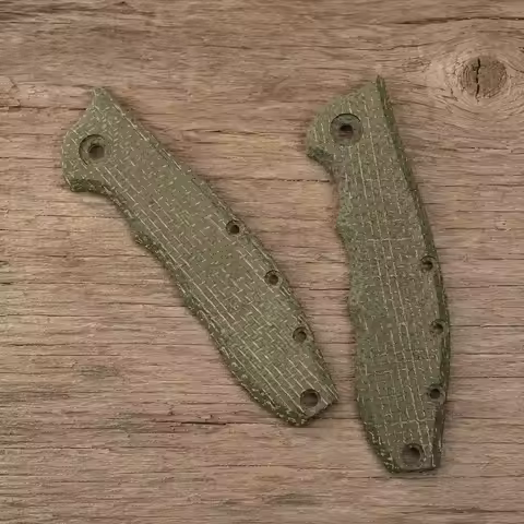 1 Set Custom Micarta Knife Handle Scales for ZT 0562CF Folding Knives DIY Make Grip Patch Accessorie