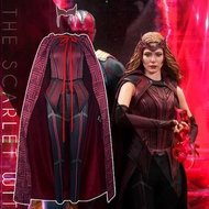 W Cafele Wanda Vision Scarlet Witch Cospla Costume For Women Carnival Suit Custom Made Halloween Co