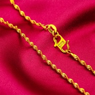 Emas 916 Rantai Leher Gila-gila / Gold 916  Water Ripple Necklace gold 916