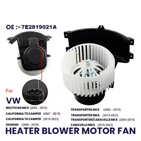 HEATER BLOWER MOTOR FAN FOR VW MULTIVAN TRANSPORTER T5 T6 03-23 2.0 / 2.5TDI RHD