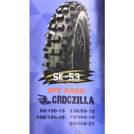 Primaax Croczilla Tyre Tire tayar Tube Type 90/100-14;90/100-16;80/100-21;120/90-18;100/100-18;70/10