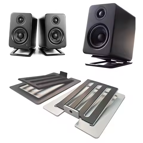 Pair Desktop Speaker Bracket Shock Absorption Audio Holder Space Sound Effect Stand for Computer Spe