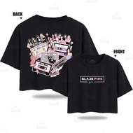 BLACKPINK CROP TOP OVERSIZE PREMIUM COTTON COMBED 100% T-SHIRT | BLACKPINK KPOP T-SHIRT