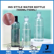 ✅[MY] INS Style Water Bottle/ Transparent Plastic Water Cup/ Leak-Proof Water Tumbler/ Reusable Time