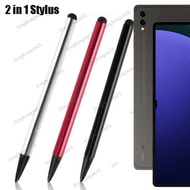 Universal Metal Stylus Pen For Samsung Galaxy Tab S9 FE Plus S9FE S9 Plus S7 FE S8 S7 Plus 12.4 S9 S8 S7 11 S6 Lite 10.4 Touch Screen Pens 2 In 1 Stylus Capacitive Pencil