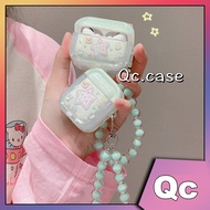 「Qc」Cartoon star puppy with chain airpod case airpods case airpods 2 case airpods 3 case airpods Pro case airpods Pro 2 case tpu soft case Anti-drop water-proof