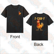 UNBR F-Caw-F a fun chicken crewneck loose T-shirt