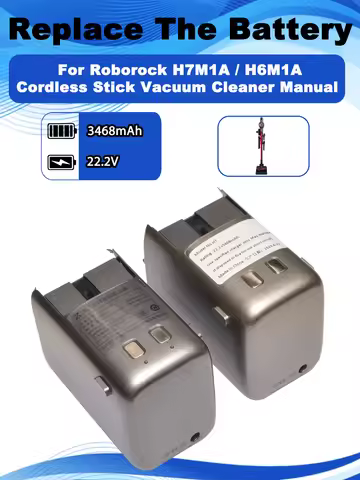 22.2V 3468mAh Replacement Battery For Roborock H6 H7 Cordless Stick Vacuum Cleaner H6M1A H7M1A Parts