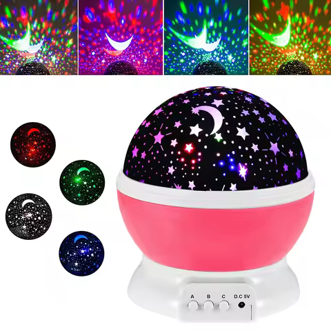 Night Lamp Projector Starry Sky Night Light Projector Baby Lamp Decor Rotating Starry Nursery Moon G