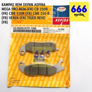 FRONT BRAKE PADS MEGA PRO NEW (FR) CB 150 R (FR) CBR 150R (FR) VERZA (FR) TIGER REVO (FR) H2-06455-K