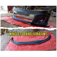 Front lips bumper grand Livina Hws