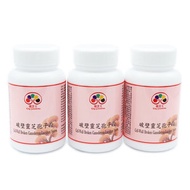 靈芝王 - 破壁靈芝孢子粉 300毫克X60粒膠囊 X 3瓶 保肝護肝 强化免疫力 改善睡眠質量