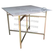 (3 Kaki / 3 Feet) Night Market Foldable Table ( Kaki X )  / Catering / Kenduri / Plywood / Canopy / 
