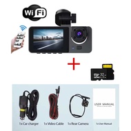 กล้องติดรถยนต์ WiFi สุดคุ้ม 3 เลนส์ จัดส่งไว car camera