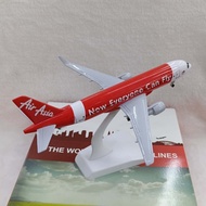 AirAsia Airbus A320 Diecast Airplane Model 20CM w/ Landing Gear & Display Stand Collectible