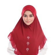 Habibi Noura Tudung Ameena (Red Velvet)
