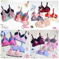 RVC75 - POLINI Thin Foam Bra Without Wire 34-44 2 and 3 Hooks Plain Bra Small Cup Adult Underwear Im