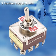 [CSS]ON/OFF/ON 3 Position Toggle Switch 4PDT 12 Pin 12mm 15A/250VAC 10A/380VAC