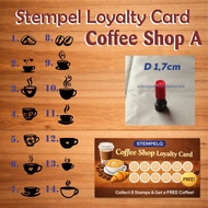Loyalty card coffee stamp A coffee shop cafe roaster flash stamp automatic custom stamp printing des