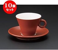 Set of 10 Cups & Saucers Palermo Coffee C/S BR [9.4 x 7 cm] Western Tableware Cafe Restaurant Coffee