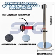 Stainless Steel Queue Up Pole Stand & A4/A3 Size Sign Holder