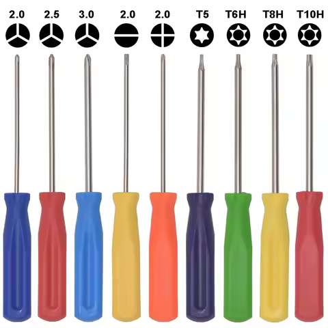 Colorful 2.0 2.5 3.0 Y Triwing Y Screw Driver Game Key Phillips Slotted Torx T5 T6 T8 T6H T8H T10H W