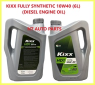 KIXX HD1 10W40 6 LITERS (6 Liters) DIESEL ENGINE OIL FULLY SYNTHETIC 10W-40 CI4 E7