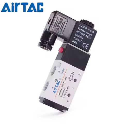AIRTAC 4V210-08 4V310-10 4V410-15 Better Quality Pneumatic Electric Solenoid Valve Directional Contr