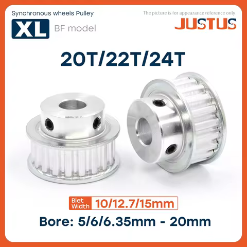 XL Timing Pulley BF Type 20T/22T/24TTeeth Bore 5/6/6.35/8/10/12mm - 20mm for 10/12.7/15mm Width Belt