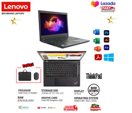 LAPTOP LENOVO THINKPAD T470 I5 7TH 16GB/1TB SSD NVME WIN 10 PRO BERGARANSI SIAP PAKAI