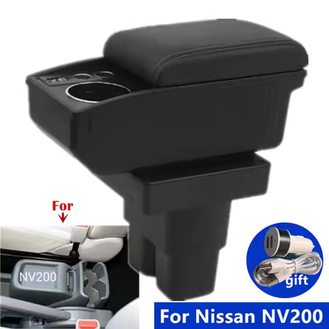 For Nissan NV200 Car Armrest Box For Nissan NV200 Armrest box central Storage box Cup holder Dedicat