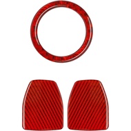 RUIANTE Compatible with Carbon Fiber 4WD Gear Shifter Decoration Ring Sticker,Inner Door Handle Bowl