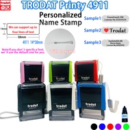 Trodat Printy 4911 Custom Self Inking Rubber Stamp 38x14mm, Personalised Name, Signature, Office Tex