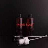 PET BOTTLE 250 AMBER BROWNML PUMPTREAT BC