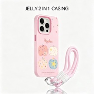 Trendy Apple Kawaii 2 In 1 Casing Realme C85 Pro 60X C75X C75 C71 Case