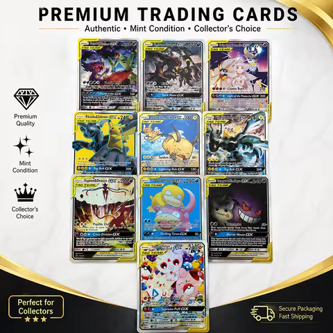 Anime Collectible Cards Tag Team GX 10PCS Set Umbreon & Darkrai Gengar & Mimikyu Holo Foil Rare Coll