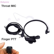 Babyone Throat Mic Earpiece Headset Finger PTT For  UV5R 888s Radio Walkie Talkie GG