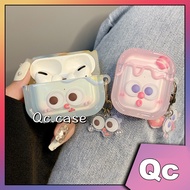「Qc」Korean style funny cute expressions airpod case airpods case airpods 2 case airpods 3 case airpods Pro case airpods Pro 2 case tpu soft case Anti-drop water-proof