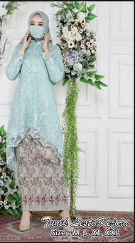 RR Setelan Kebaya Modern Wanita Terbaru//Kebaya Lesti Free Masker Bahan Tulle Bordir//Kebaya Pesta B