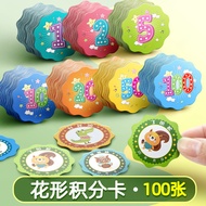 Children Reward Points Card Encourage Student Small Reward Card Double-Sided Thickened White Card Fl