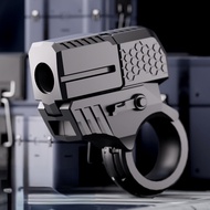 new Toy Gun Stress Relief Ring EDC Mini Metal Agent Gold Finger Throwing Shell Fake Gun for Adults B
