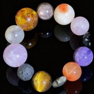 Crystal.EAA 設計款水晶手鏈 星河幻彩 虎眼石 金珀 紫鋰雲母