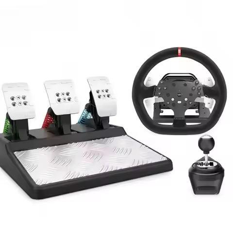 PXN-V10 Racing Sim Steering Wheel 270 ° /900 ° Rotation With Clamp, PC/PS4/PS5/Compatible/GT7 Games