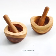 KAYU Teak Wood Pestle Mortar And Baby Food