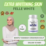 PEMUTIH KULIT MUKA DAN SELURUH BADAN PEREMPUAN  LELAKI PENCERAH KULIT FELLE WHITE HQ ORIGINAL (5 KAPSUL)