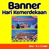 Banner Selamat Menyambut Hari Merdeka / 6x3 Feet