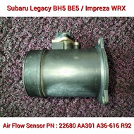 Subaru Legacy BH5 BE5 / Impreza WRX Air Flow Sensor With Housing PN : 22680 AA301 A36-616 R92 / Mass