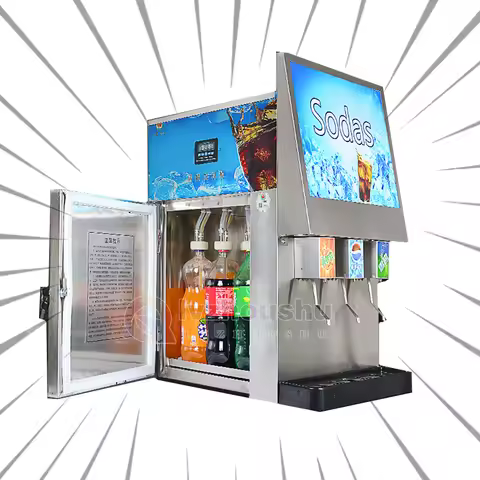 Stainless Steel Sparkling Water Dispenser Beverage Chiller Carbonator Fountain Cola Juice Soda Dispe